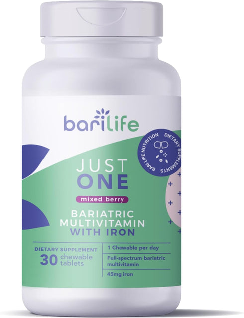 Bari Life Just One Chewable, Once Daily Bariatric Multivitamin and Iron...