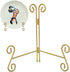 Plate Stand 8 Inch Gold Display Plate Holder, Collapsible Iron Plate Stands for Display, Folding Display Easel for Photo, Pictures, Decorative Pla...