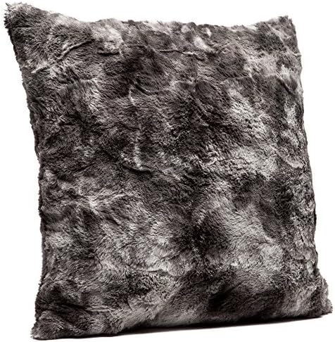 Chanasya Premium Wolf Throw Pillow Covers - Plush, Faux Fur Decorative Pillow Covers - Great for Bed or Sofa - 18" x 18” - Gray, 2 Covers...