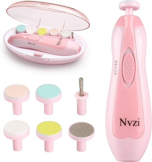Baby Nail Trimmer Electric, Electric Nail File Baby Nail Clippers with Light, Toe Nail Sander for Thick Nails, Infant Nail Clippers for Newborn Or...