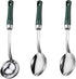 3-Piece 11-in Serving Spoons Set, Stainless Steel Cooking Spoons in Kitchen Large Buffet Serving Utensils Set, Easy to Clean, for Home Hotel Resta...