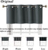 Home Queen Total Blackout Curtain Valance for Bedroom Window, Grommet Straight Bathroom Drape Valence, 54 W X 18 L, Charcoal...