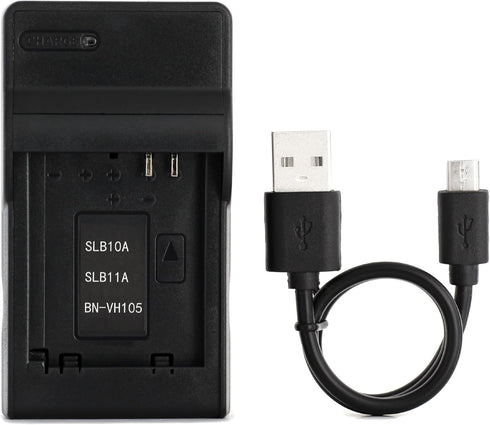 SLB-10A USB Charger for Samsung P800, PL50, PL51, PL55, PL57, PL60, PL65, PL70, SL420, SL502, SL620, SL720, SL820, WB150, WB151, WB2100, WB500, WB...