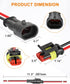 NAOEVO 2 Pin Connector Waterproof, 16 AWG 2 Wire Connectors, Automotive Electrical Connectors Male And Female Way With Heat Shrink Tubing For Car ...