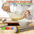 Adjustable Rolling Pin with Thickness Rings for Baking,17" Stainless Steel Dough Roller,Measurement Markings Rolling Pins For Pizza, tortilla,Pie,...