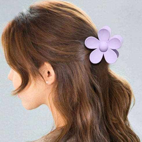 1Pc Purple Hair Claw Clips,Hair Accessories,Flower Shaped Plastic Jaw Clips Anti-scratch Smell-less Useful Hold Tightly Purple Clips and Barrettes...