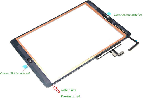 White Digitizer Repair Kit for iPad 5 A1474 A1475 A1476,iPad5 iPad Air 1st Touch Screen Digitizer Replacement Assembly -Inc Home Button +Camera Ho...