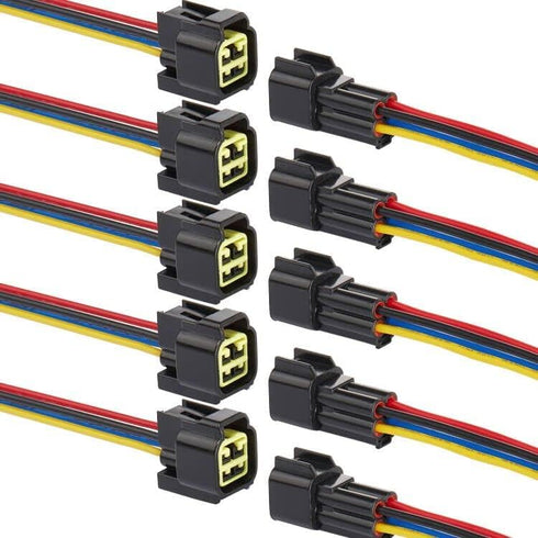 4 Pin Waterproof Connector,Waterproof Electrical Car Auto Wire Connector,16AWG Male Female Quick Disconnect Wire Connectors for Car Truck Motorcyc...