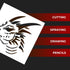 Dragon Stencil | Inspirational Fantasy Aztec Japanese Awesome Graffiti Dragon Stencils for Painting on Wood, Glass, Wall, Rock, Fabric, Walls, Can...