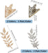 PH PandaHall 8pcs(4 Pairs) 4 Colors Triangle/Leaf Shape Alloy Brooches Hollow Pattern Shirt Collar Brooch Unisex, Antique Bronze/Golden/Silver/Ros...