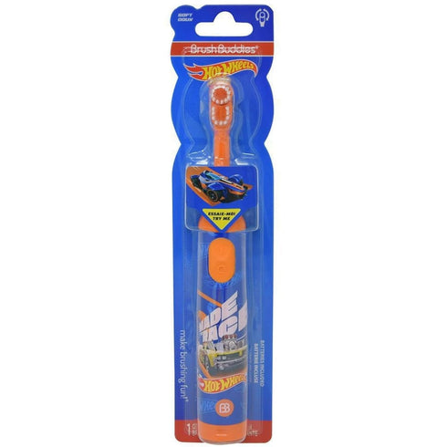 Brush Buddies Hot Wheels Electric Toothbrush, Kids Electric Toothbrushes, Battery Toothbrush, Toddler Electric Toothbrush for Kids 4-7...