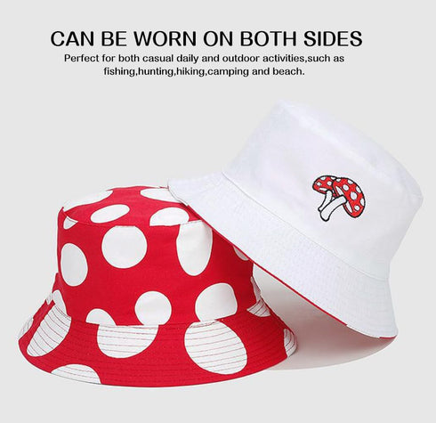 XYIYI Mushrooms Bucket Hats for Women Men Travel Beach Sun Hat Outdoor Fisherman Cap...