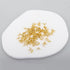 100 Pcs 18K Gold Crimp Beads for Jewelry Making - 4mm Crimp Bead Covers, Knot Covers for Jewelry Making, Knot Covers Clamshell Fold-Over Bead Cove...