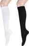 2 Pairs Compression Socks for Women & Men-Knee High Compression Stockings,Casual Solid Colors Fashion Breathable Tube Socks,Good Support for Runni...