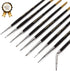 Dainayw Fine Detail Paint Brush Set - 9 Pieces Miniature Brushes for Watercolor, Acrylic Painting, Airplane Kits, Face, Nail, Scale Model Painting...