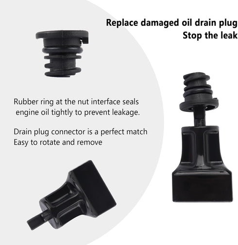 6PCS Car Engine Oil Drain Plug with Oil Drain Plug Removal Tool Replacement OEM#06L103801,Compatible with Volkswagen Audi,Perfect Replacement for ...