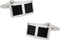 Black and Silver Cufflinks with Presentation Box...