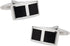 Black and Silver Cufflinks with Presentation Box...