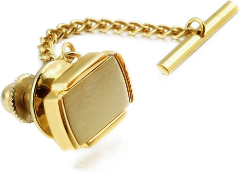 Tie Pins Tie Tacks for Men with Chain, Mens Jewelry or Accessories for Wedding Birthday Anniversary Christmas Valentine's Day...