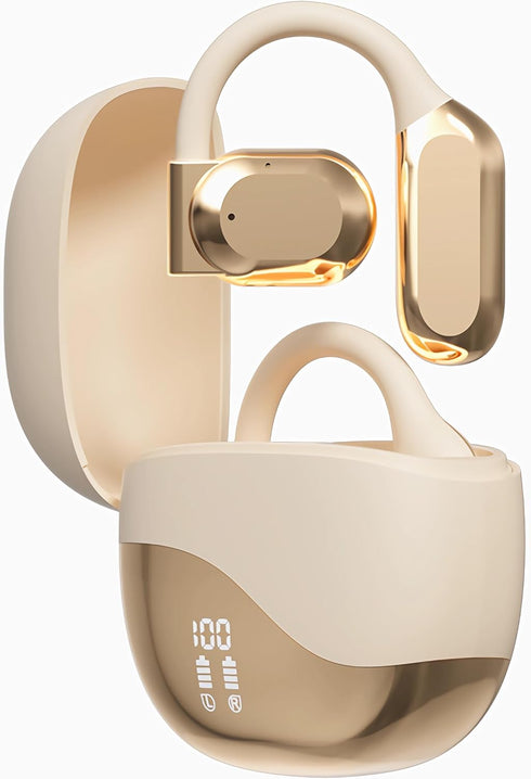 Open Ear Headphones Wireless Earbuds Wireless Bluetooth Headphones 5.3 LED Display 80hrs Playtime HiFi Stereo Sound Waterproof Charging Case Digit...