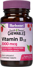 Bluebonnet Nutrition Earth Sweet Vitamin B12 2000 mcg Chewable Tablets, Soy-Free, Gluten-Free, Kosher Certified, Dairy-Free, Vegan, Raspberry Flav...