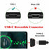 CY 480Mbps USB-C Type C Male to Male Coupler Extender Power Data Adapter Opposite U Shape Back Angled for Power Bank Phone Laptop...