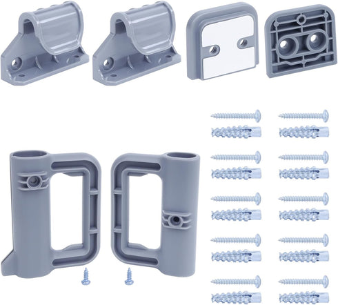 Baby Gate Replacement Parts for Reinforced Retractable Dog Gate Full Set Wall Mounting Kits Hardware with Brackets, Hooks, Latches, Screws for Ret...