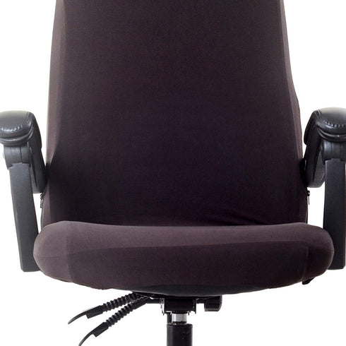 WOMACO Printed Office Chair Covers, Stretch Computer Chair Cover Universal Boss Chair Covers Modern Simplism Style High Back Chair Slipcover (Coff...