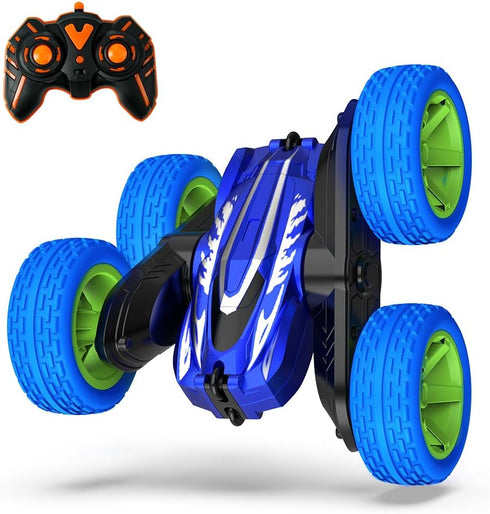 BEZGAR Remote Control Car - 2.4Ghz Double-Sided Driving Mini RC Cars, 360° Flips Rotating 4WD All Terrain RC Stunt Car, Car Toys Birthday Gifts fo...