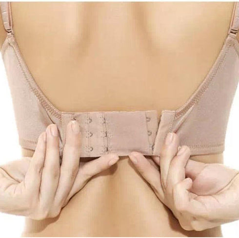 6pcs Women Ladies Soft Comfortable Back Bra 2 Hooks / 3 Hooks / 4 Hooks Band Extension Strap Extender, White/Black/Khaki...