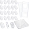 Adhesive Plastic Sticky Clips White Clips Reusable Removable Sticky Clips Small Poster Clips Wall Clips Hanging Bulletin Board Clips for Teachers ...