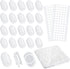 Adhesive Plastic Sticky Clips White Clips Reusable Removable Sticky Clips Small Poster Clips Wall Clips Hanging Bulletin Board Clips for Teachers ...