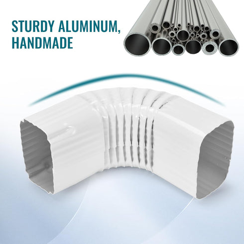 Downspout Gutter Elbows ?Positive Elbow?90 Degrees 3x2 Style A? Gutter Elbow, Downspout Elbow, Roofing Gutter Downspout Elbows (White)...