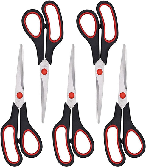 Scissors, Multipurpose office Scissors,8.5 Inch Ultra Sharp Shears, Comfort-Grip Handles Household scissors?Sturdy Sharp Craft Supplies - Pack of ...