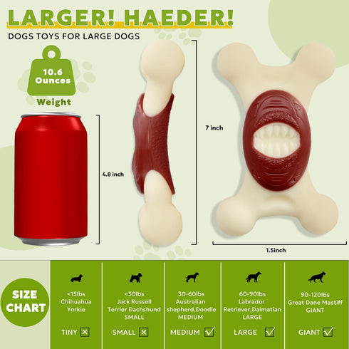 Dog Toys for Aggressive Chewers Indestructible Dog Toys, Durable Tough Dog Chew Toys for Medium and Large Large Breed Dogs?Dog Toys to Keep Them B...