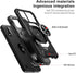 TJS Compatible for Nokia C210 Case, with Tempered Glass Screen Protector Metal Ring Magnetic Support Kickstand Heavy Duty Drop Protection Cover Ph...