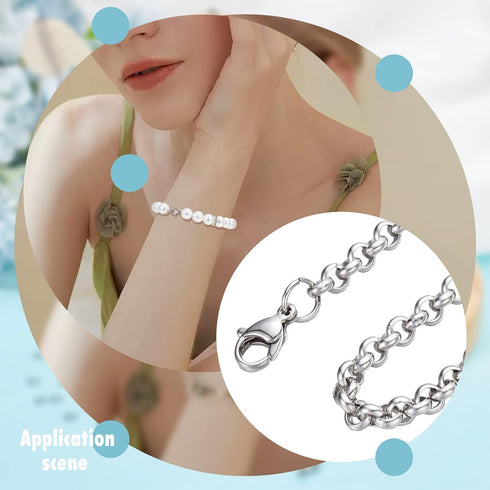 SUNNYCLUE 1 Box 240Pcs Lobster Claw Clasps 304 Stainless Steel Lobster Clasps with 120Pcs Open Jump Rings Kit Silver Necklace Bracelet Clasp Faste...