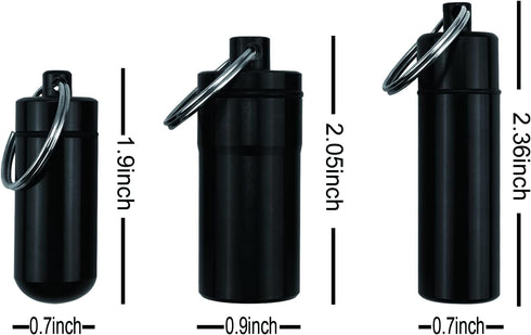 3 Pcs Pill Case Waterproof Pill Box Organizer with Keychain for Pocket or Purse,Daily Pill Container Weekly Pill Organizer for Outdoor Camping Tra...