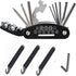 Bike Repair Tool Kit,16 in 1 Multi-Function Bike Bicycle Cycling Mechanic Repair Tool Kit with 3 pcs Tire Pry Bars Rods, Motorcycle Portable Repai...
