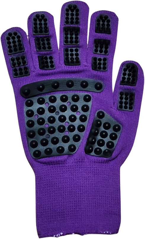 Pet Grooming Glove - Gentle Bathing & Deshedding Brush Glove for Long & Short Hair Dogs, Cats, Rabbits, Horses - Easy to Use Dog Washing Gloves - ...