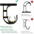 TOKPLNU Ceiling Curtain Rod Bracket, 4 Pack Heavy Duty Curtain Rods Holders, Aluminum Alloy, Black Ceiling Curtain Hooks Hangers Fit for 1 Inch Dr...