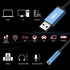 MillSO USB to 3.5mm Audio Jack Adapter, Sapphire Blue TRRS USB to AUX Audio Jack External Stereo Sound Card for Headphone, Speaker, PS4, PC, Lapto...