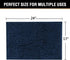H.VERSAILTEX Navy Blue Bath Rug, Bath Mat Non Slip Bath Mats for Bathroom Floor, Bathroom Rug Extra Thick Chenille Rug 17" x 24" Absorbent Soft Sh...