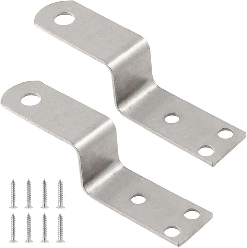 15 Pcs Z Mounting Bracket,3.14 Inchx0.7 Inch Iron Right Angle Corner Bracket with Screws for Shelf Picture Furniture Frame(Silver)...