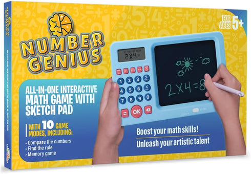CoolToys Number Genius - Interactive Electronic Math Game with Sketch Pad - Educational Math Learning Games for Kids: Addition, Subtraction, Multi...