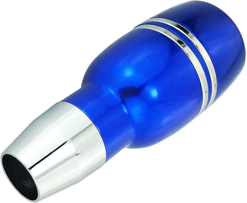 Abfer Automatic Shift Knob with Button Car Gear Shifter Knobs Aluminum Alloy Stick Shifting Handle Transmission Fit for Most Vehicle, Blue...