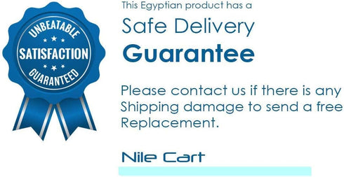 NileCart Egyptian Perfume Bottles 6 Pack Size 2” Hand Blown With Handmade Golden Egyptian Decoration For Perfumes Oil & Essential Oils....