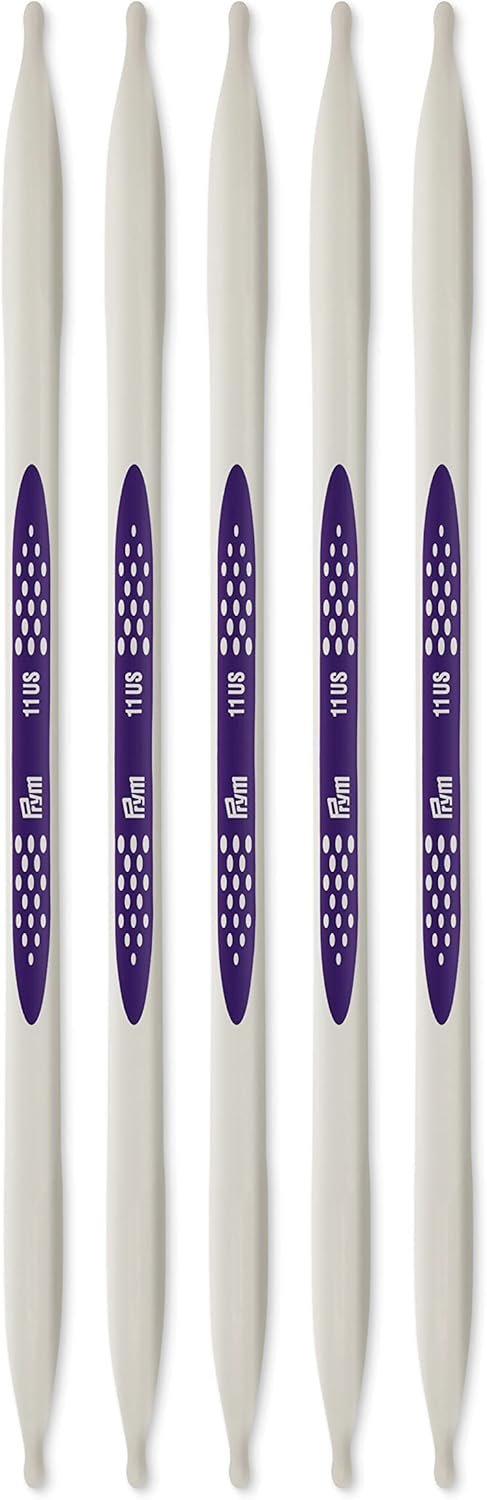 Pyrm Ergonomics 8-Inch Double-Point Knitting Needle, Size 11 (5-Pack)...