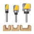 Dish Carving Router Bits,3Pcs 1/4 Inch Shank Bowl and Tray Template Router Bit Set with Ball Bearing,Designed for woodworkers...