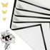 Goviw Flower Wrapping Paper 20 Sheets Waterproof wrap paper 22.5x22.5 inch(White&Black Edge) + 12 pcs 3D golden butterfly stickers DIY Crafts Flor...